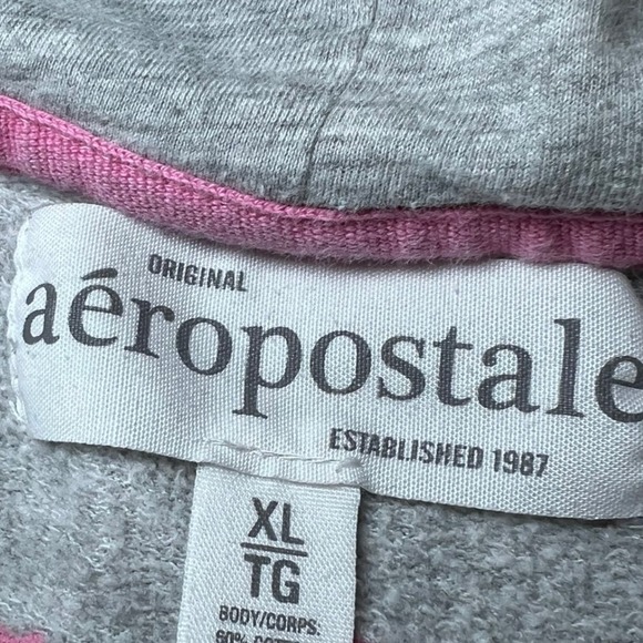 Aeropostale Sleeveless Zip Up Hoodie Womens XL Grey Sweatshirt California Casual - Picture 4 of 16